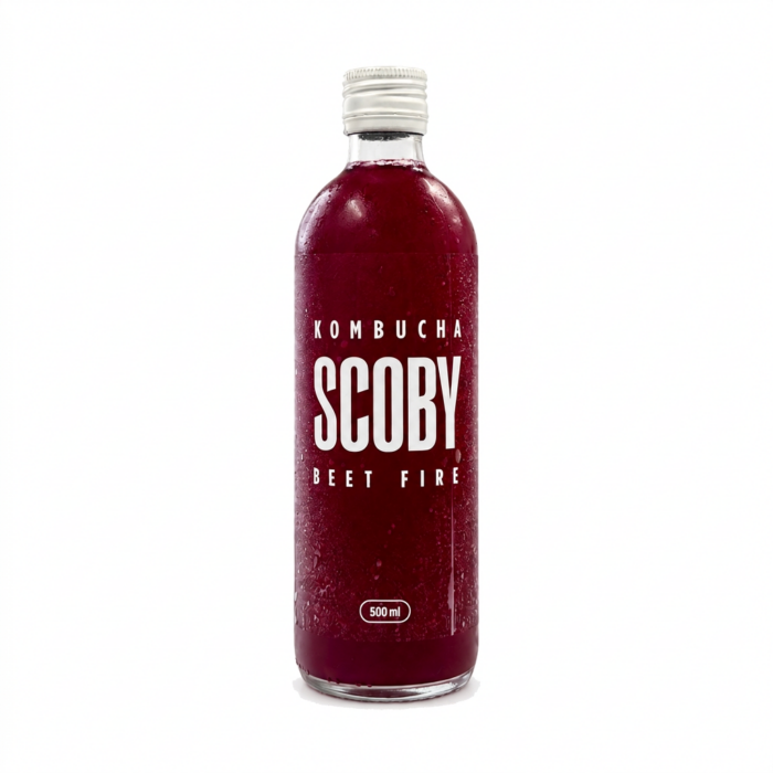 kombucha s řepou, pomerančem a zázvorem