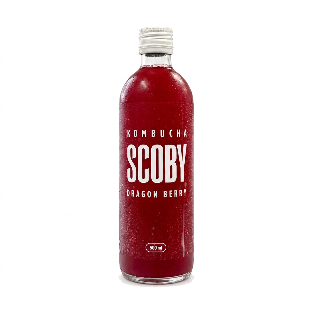 kombucha s dračím ovocem a borůvkou