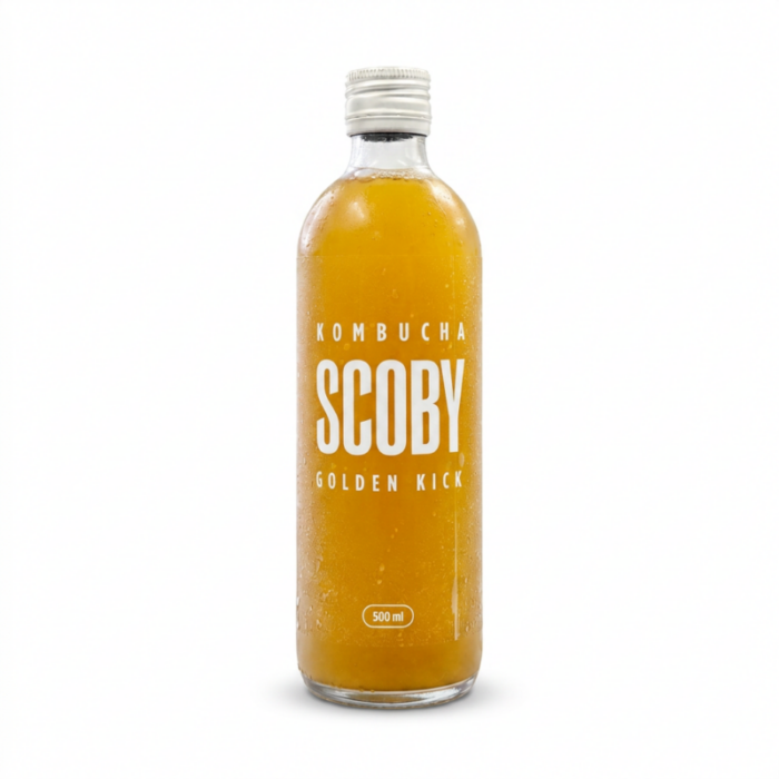 KOMBUCHA s kurkumou, zázvorem a pomerančem